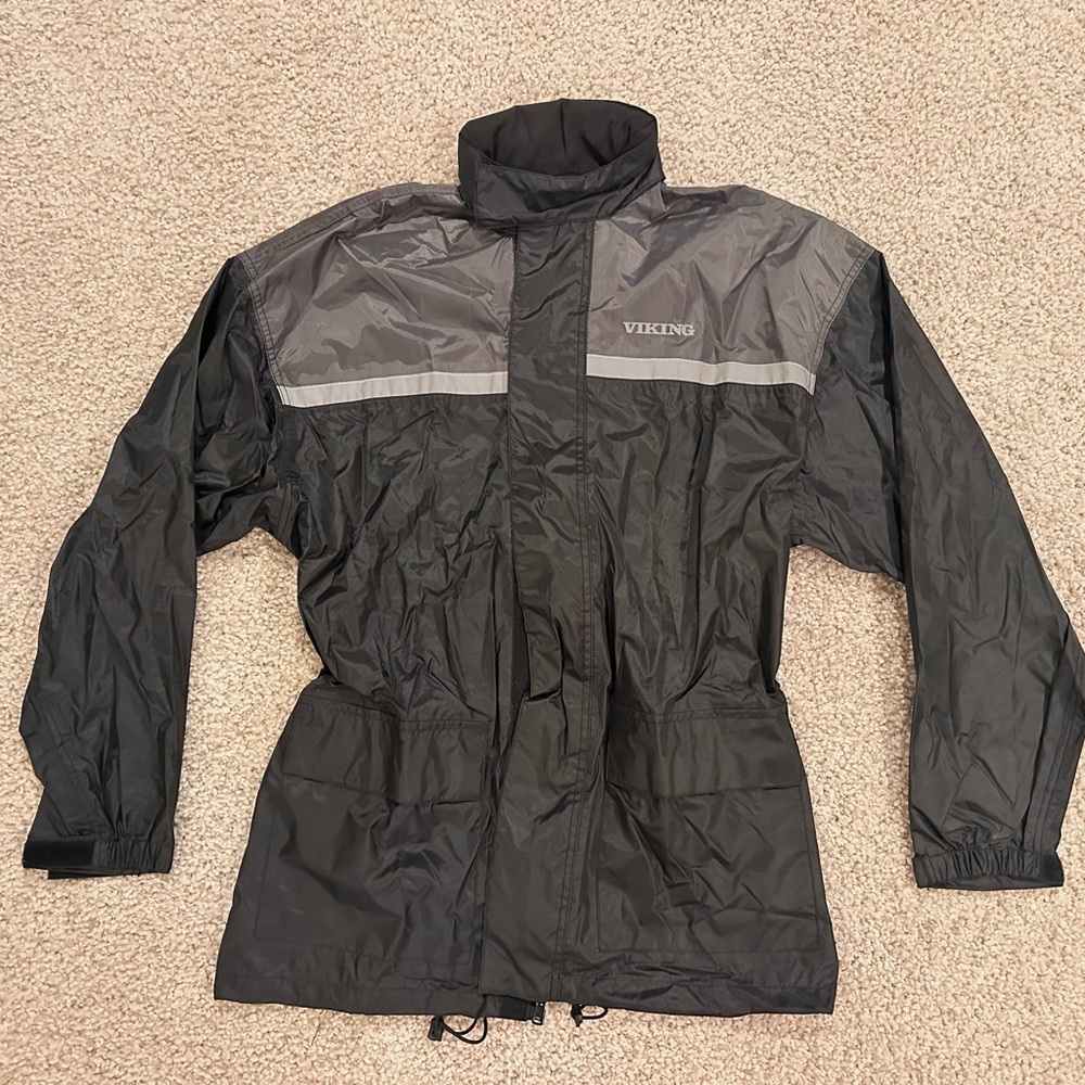 Viking Black and Gray Men's waterproof full zip Jacket